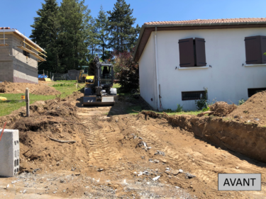 Création d’un carport – St Héand (avant) (avant)